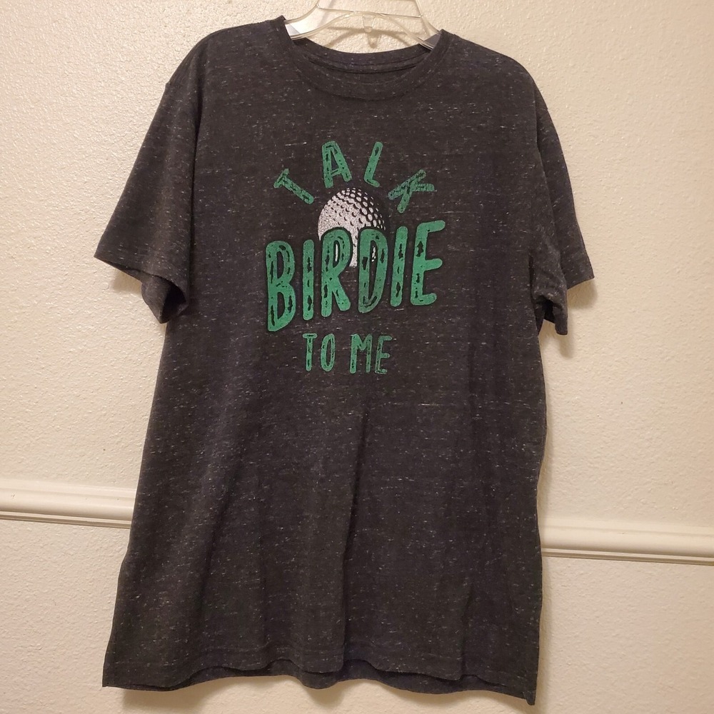 State of Mine T-Shirt  Short Sleeve Talk Birdie To Me Black Graphic Golf Dad
